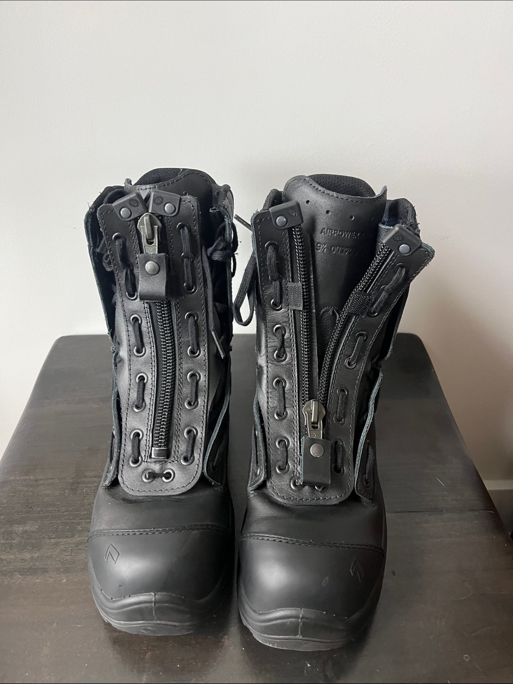 Haix AirPower XR2 Black Leather Tactical Zipper Front Boots